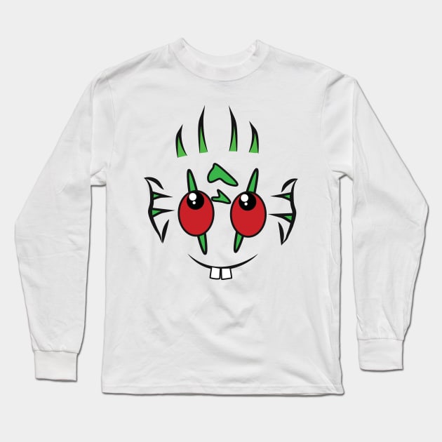 Cute WoW Murloc Face Long Sleeve T-Shirt by alltheprints